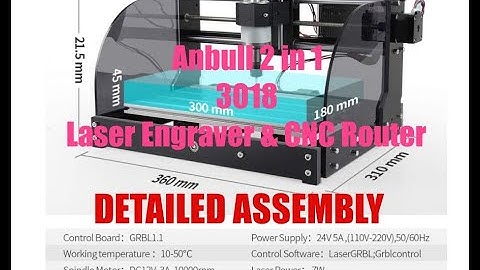 Anbull 2 in 1 3018 Laser engraver & CNC Router Assembly