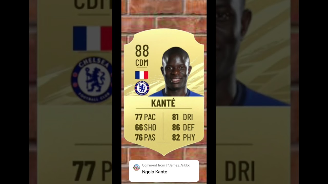 N’GOLO KANTE’S FIFA CARDS FROM FIFA 15 TO FC 25 