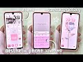 how to have an aesthetic phone。.:*♡🎀 ✨️ pink gray theme 🩶 samsung galaxy a16