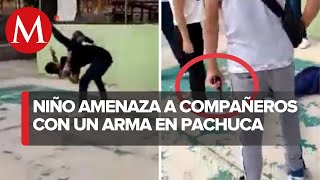 Adolescente saca arma de fuego durante pelea en Pachuca