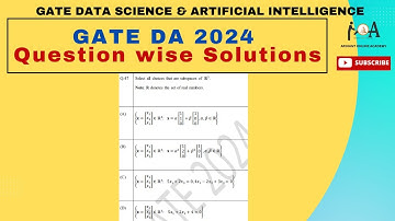 Solved GATE DA 2024 Question Paper | DETAILED VIDEO SOLUTIONS | DA & AI | Q. 47 - Subspace of R^3
