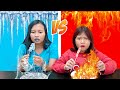 CEWEK DINGIN VS PANAS !! MAKAN MANANAN PANAS VS DINGIN SELAMA 24 JAM | RERE CHANNEL