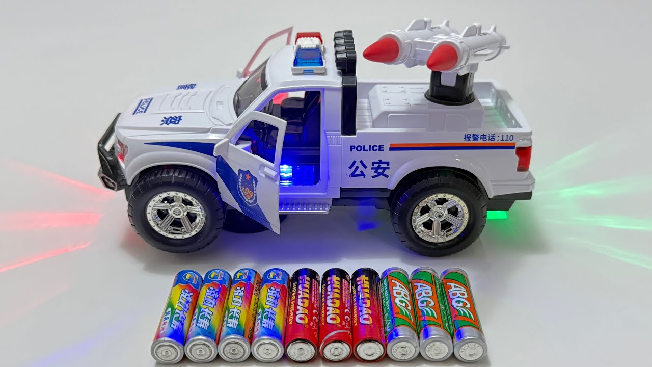 Unboxing Electric Multifunction Police Car, Electric Gear Train, RC School Bus, RC Stunt Dump Truck
