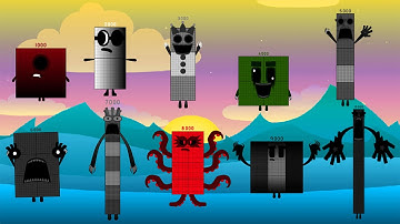 MEGA vs UncannyNLVD !! UncannyBlocks Band Different (1000 - 10000)   Nightmare - REMIX 3