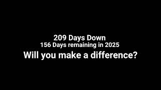 Day 210: 209 – Days passed, 156 days remaining in 2025 | 🕒 Countdown Begins!