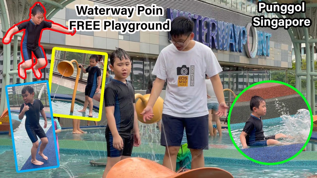 Happy Park at Waterway Poin Punggol - SINGAPORE,  Free Playground and Water Park for Kids!