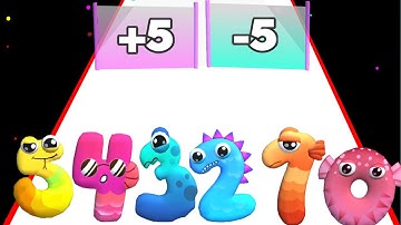 Merge Number Run: 3D Math | Level Up Number ASMR Gameplay 1 |