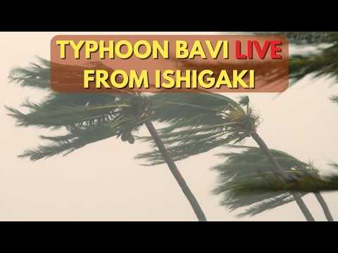 Typhoon Bavi LIVE From Ishigaki Japan - 台風9号ライブ＠石垣島