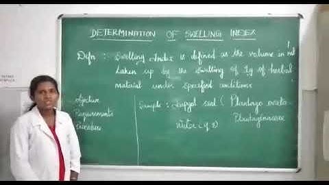 Determination of swelling index of isapgol seed