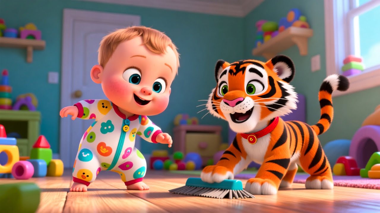 Sweep Sweep Clean Up 🧹✨ | Fun Kids Song | Learn Cleaning and Daily Routines