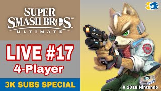 Super Smash Bros. Ultimate [LIVE-STREAM #17: 3K SUBS SPECIAL ~ 4-Player] Arena ID: G4YV2