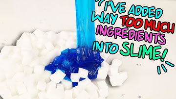 ADDING TOO MUCH INGREDIENTS IN SLIMES! way too much cubes! Slimeatory #437