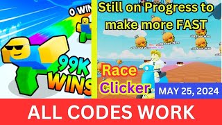 *All CODES WORK* Race Clicker ROBLOX, May 25, 2024