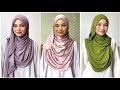 Full coverage stylish hijab tutorial  cute hijab style  new hijab style 2024 