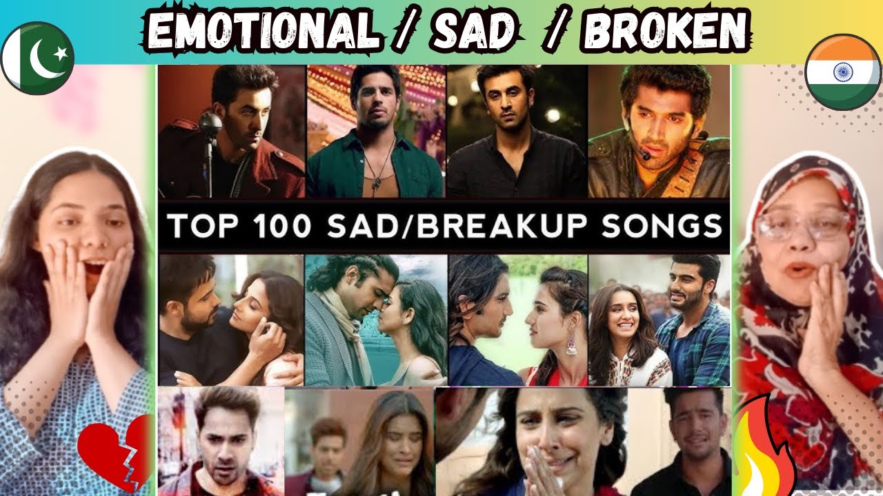 Top100 Sad Songs | Random 100 Breakup Songs | Pakistani Reaction
