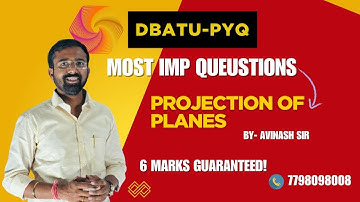 "Projection of Planes PYQs | DBATU Exam Target | Easy Solutions"