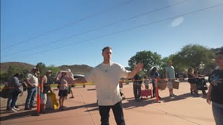 Open air preaching at a fiesta in Tucson, Arizona!