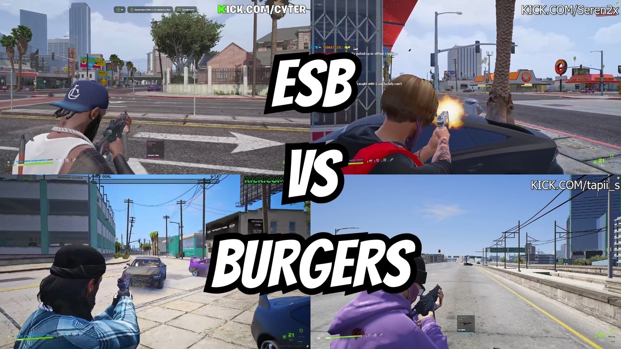 ESB vs Burgers 2nd Fight (Multi Pov) Prodigy RP