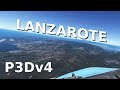 [P3Dv4] Lanzarote Crosswind Landing