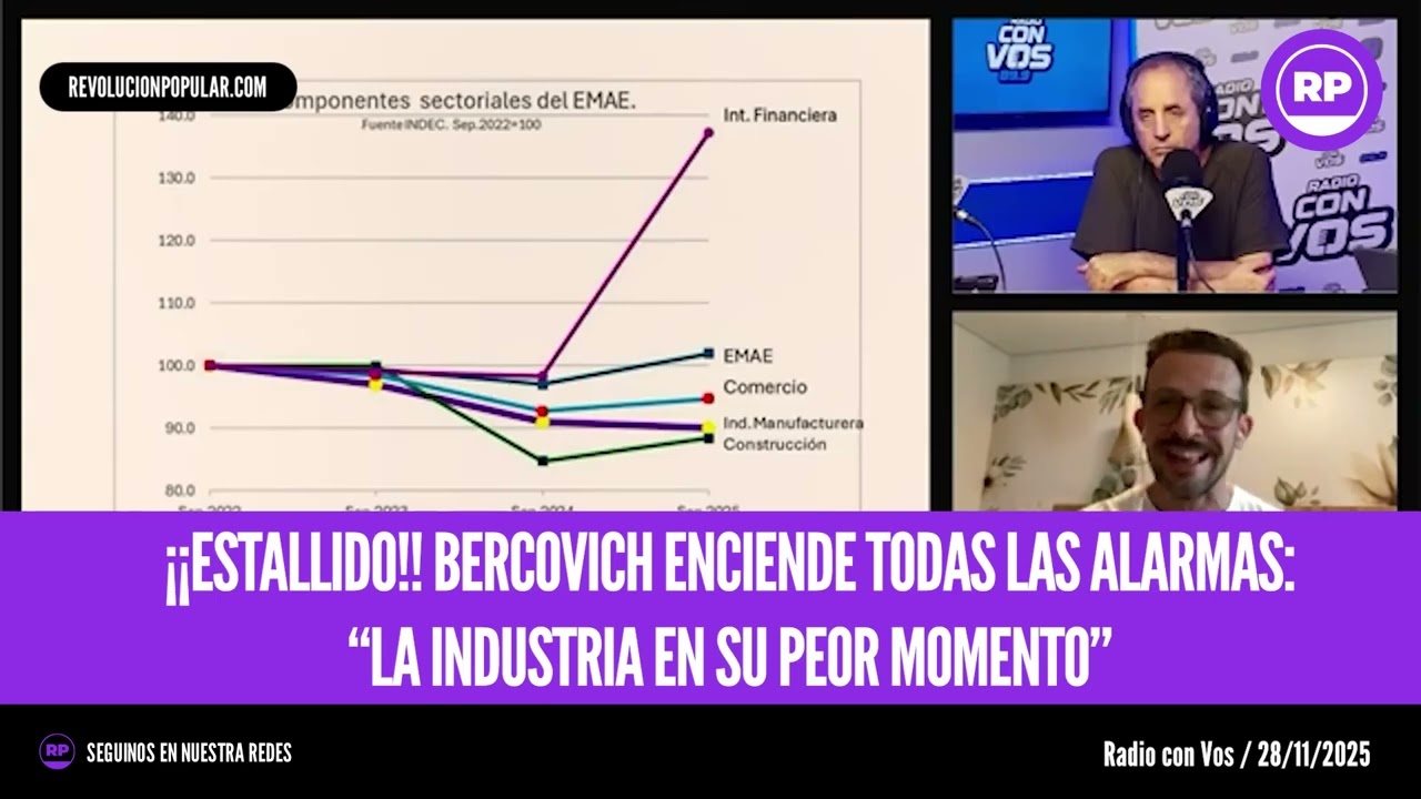 BERCOVICH ENCIENDE TODAS LAS ALARMAS: “LA INDUSTRIA EN SU PEOR MOMENTO”