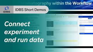 Connecting chromatography experiment and run data in IDBS Polar