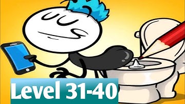 Stickman Story Troll Master-Draw One Part Level 31-40 Stickman Puzzle Gameplay Part 1 pte