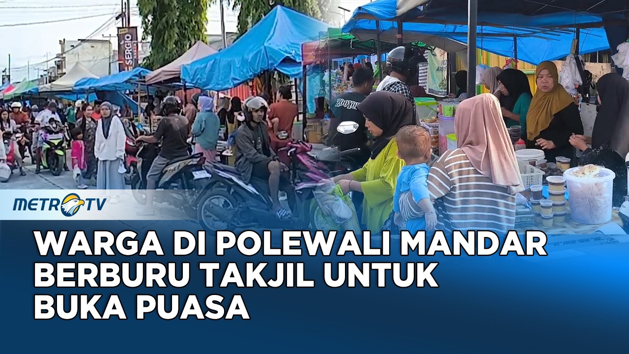 Pasar Takjil Polewali Mandar Diserbu Pembeli, Omzet Pedagang Naik Drastis