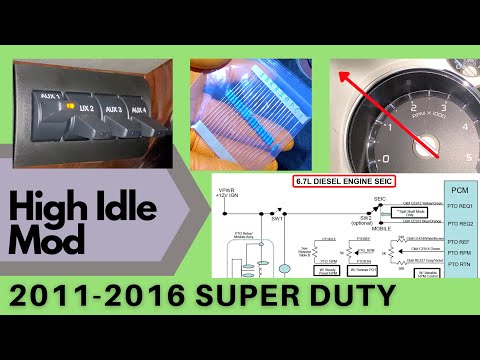 HOW TO: HIGH IDLE MOD 2011-2016 FORD SUPER DUTY | SEIC IDLE | PTO IDLE | FAST IDLE | AUX SWITCH