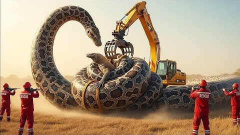 Brave Heroes Save Greedy Monitor Lizard from Dangerous Giant Mutant Python’s Attack🦎🐍