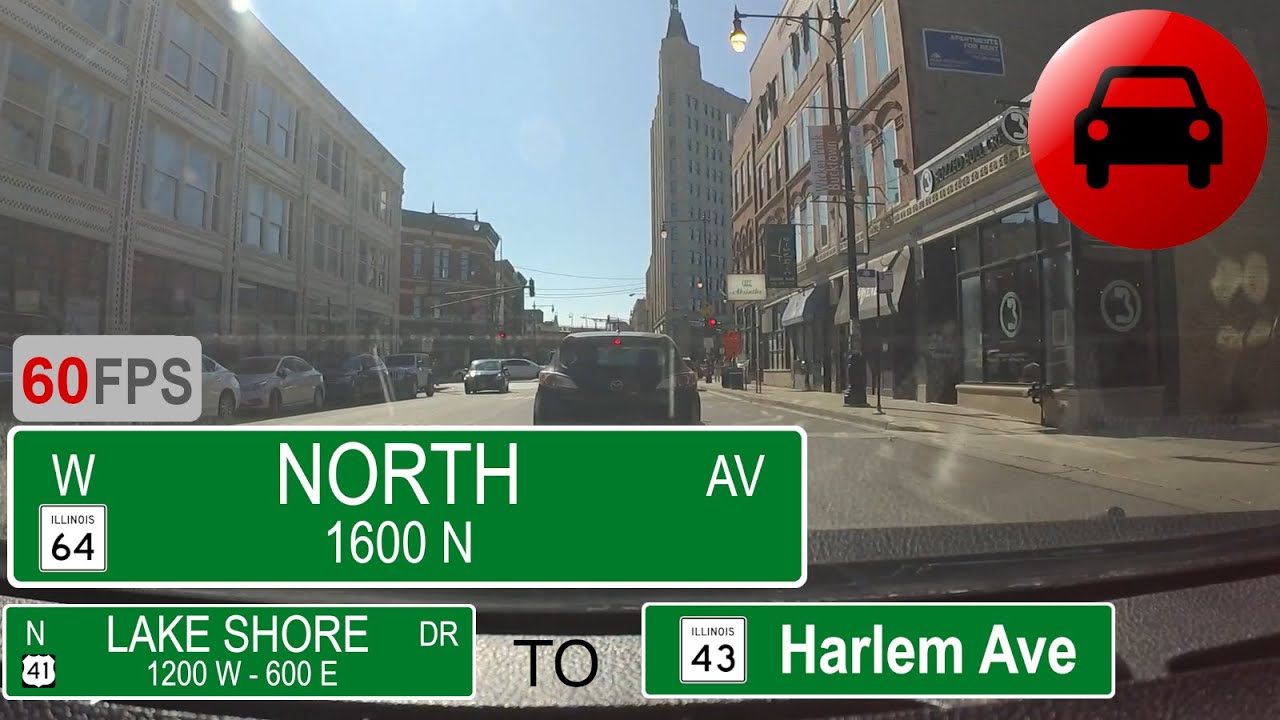 North Ave (IL Rte 64) WB, Chicago, Lake Shore Drive to Harlem Ave (IL Rte 43) | VirtualRoad