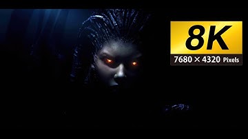 StarCraft 2 Zeratul VS Kerrigan Cinematic 8k UHD Remastered with Machine Learning AI