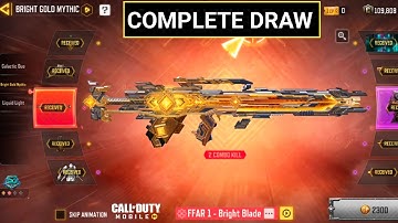 *NEW* Codm Bright Gold Mythic Complete Draw | Mythic FFAR 1 Bright Blade And Kui Ji Faded Shadow