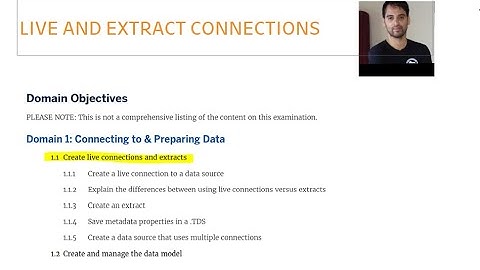 1.1 Extract & Live Connections Part 2 ( Tableau Desktop Specialist 2021.3  section 1.1)