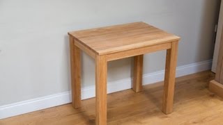 Minsk 80cm x 60cm small solid oak table
