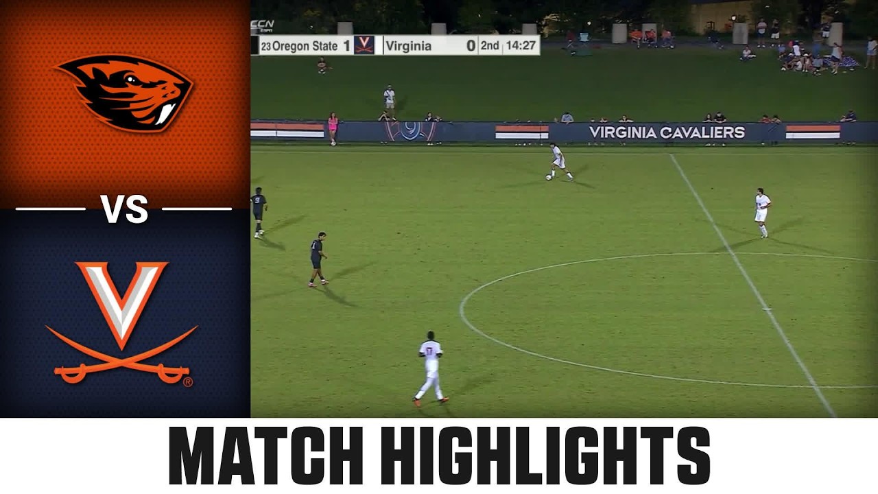 Oregon St.  vs. Virginia Match Highlights | 2026 ACC Men's Soccer