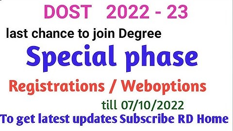 TS DOST 2022 Special phase Registrations Web options certificate verification