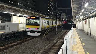 149.代々木駅を発車する中央緩行線E231系