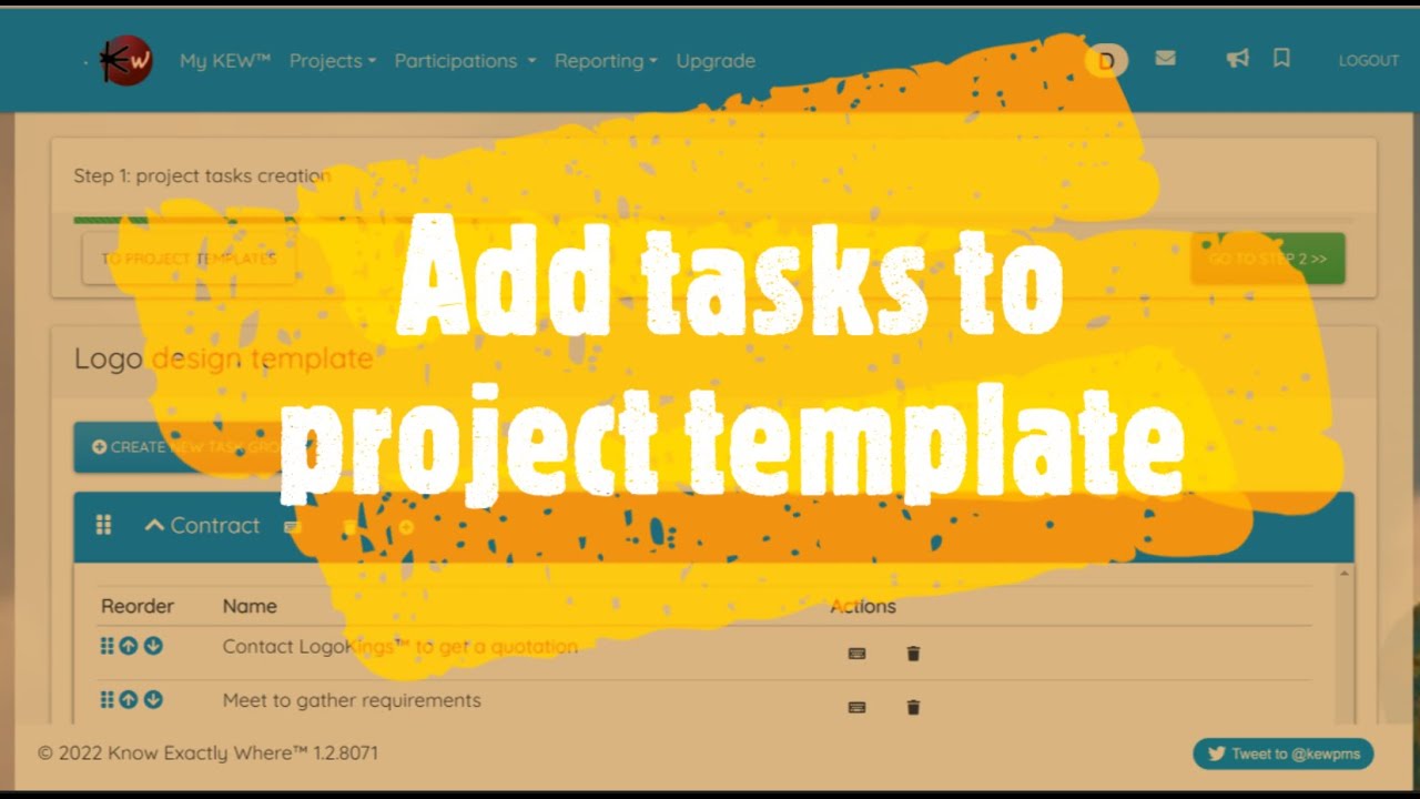 Know Exactly Where™ - Add tasks to a project template - YouTube