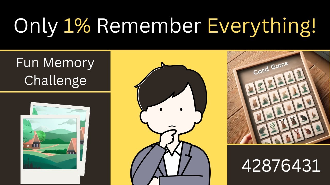 Memory Test Pass Can You Pass This Memory Test? | Only 1% Will Remember Everything ...