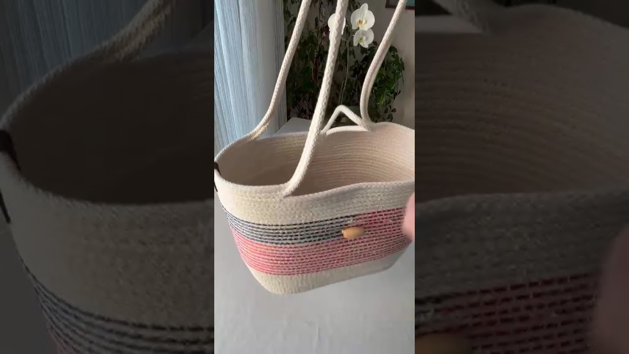 USA Crochet Tote Bag Americana Stripes Summer Bag DIY Tutorial 