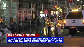 Water main break shuts down Midtown streets, subway service suspended