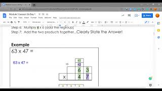 Famous 2-Digit by 2-Digit Multiplication ... Mod 3 Lesson 36 Day 1 Wealth