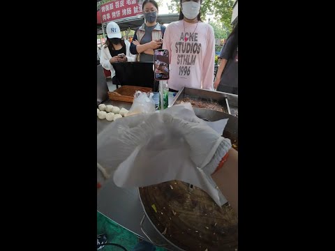 LIVE Making Crispy Chinese Meat Sandwich Juicy Pork Burger Street Food POV in Action China