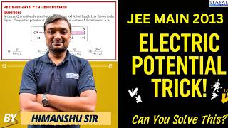 JEE Main 2013 Electrostatics PYQ ⚡ | Electric Potential of Uniformly Charged Rod