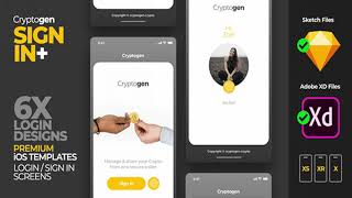 Cryptogen - Sketch UI Kit Template for iOS Login Screens | Themeforest Website Templates and Themes