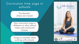 Teaching yoga in curriculum time in schools mini training