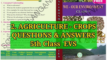 5th class EVS 2nd lesson Question answers | Agriculture Crops lesson question answers | EVS 5thclass