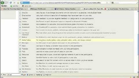 Collaboration Tools in mySakai