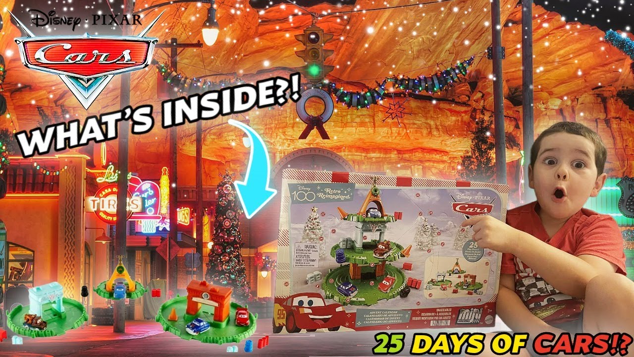 Мы открывали дверцу адвент-календаря Disney Pixar «Тачки» каждый день до Рождества! 🎄🚗 25 дней «Т...