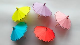 Cocktail umbrella diy | Diy paper umbrella easy | Origami umbrella tutorial